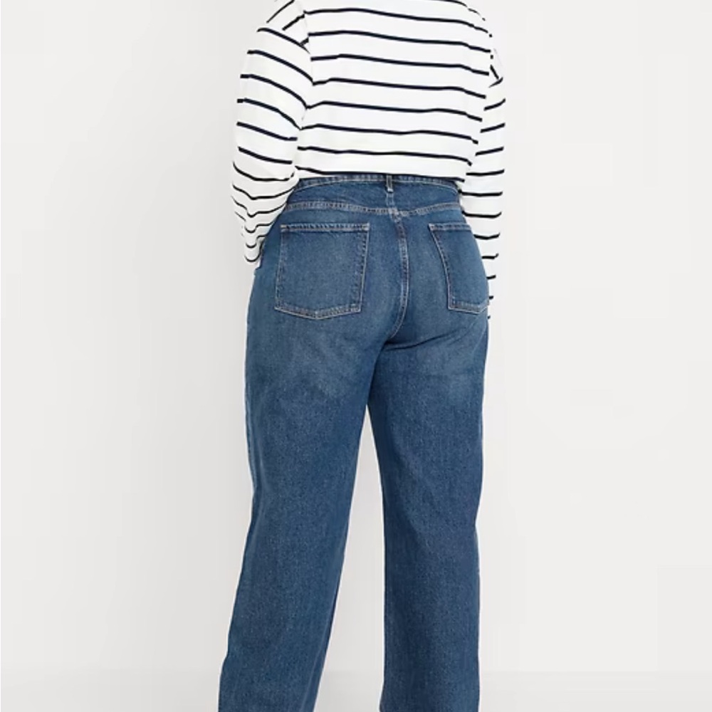 Old Navy Extra High-Waisted Wide-Leg Jeans, Dark Wash, 16 - Picture 7 of 9
